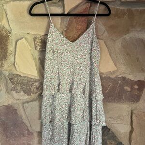 Altar'd State Green Pink Mini Sundress Spaghetti Strap LIKE NEW